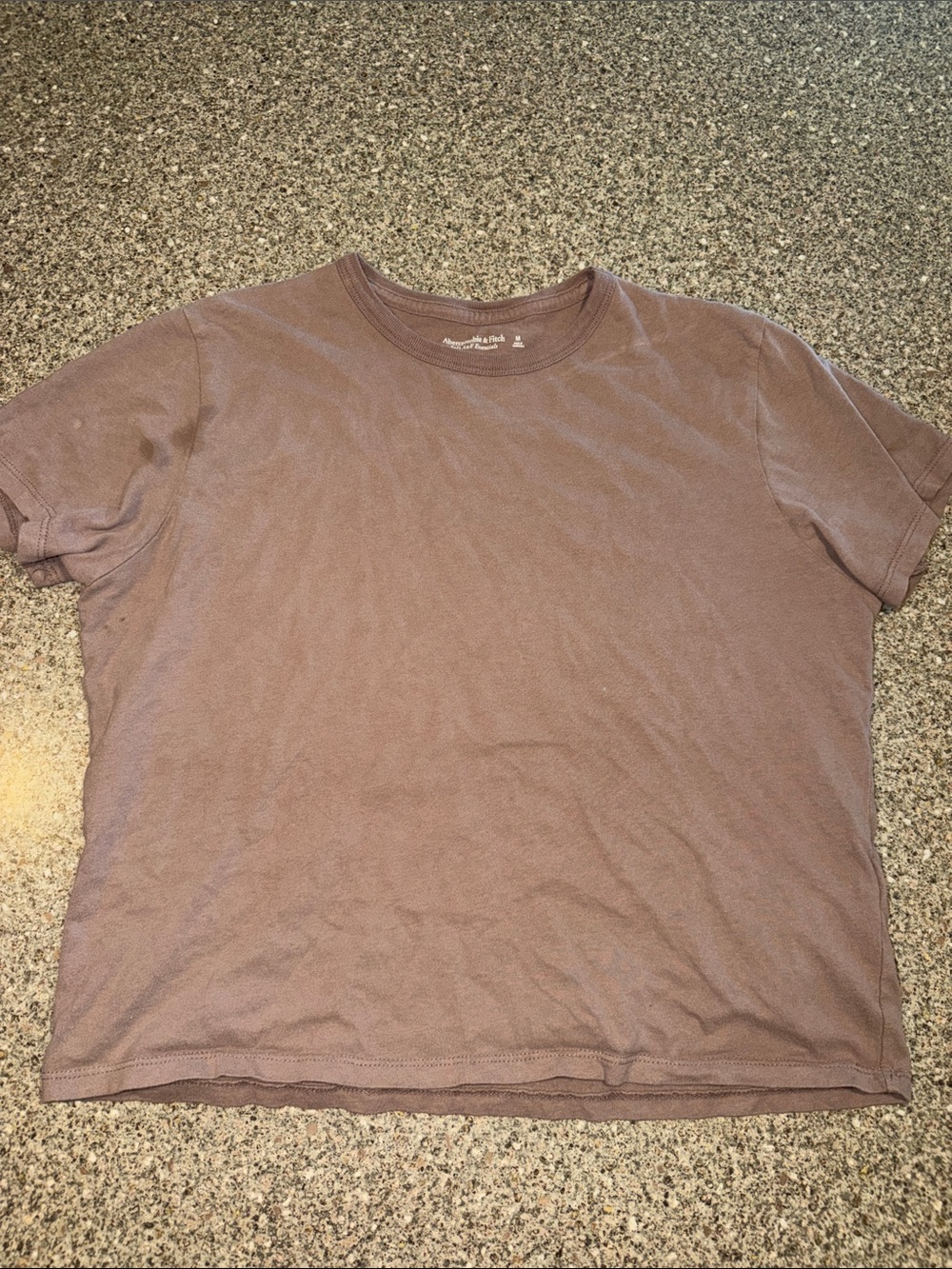 Abercrombie & Fitch soft a&f Short Sleeve Crewneck Tee in Brown